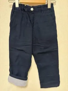 キッズ130サイズネイビー 綿100% パンツ
