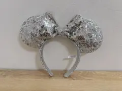 ミニー スパンコールカチューシャ　シルバー