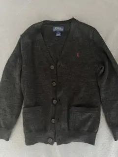 Polo Ralph Lauren カーディガン 6 ダークグレー 肘当て付き