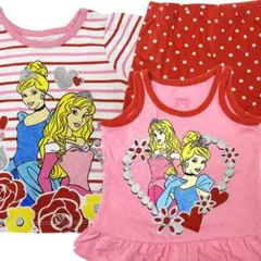 新品 ディズニープリンセス Tシャツ・ショートパンツ 3P セットアップ90cm