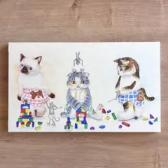 猫　イラストレーション 原画