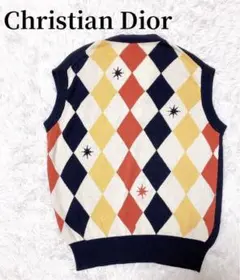 クリスチャンディオール dior ニット ベスト アーガイル チェックのサムネイル
