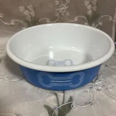 希少品！？ル・クルーゼ　ペットボール　ホーロー製　犬　猫　ブルー　フードボールのサムネイル