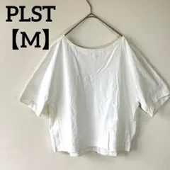 PLST 【M】半袖Tシャツ 綿100% ホワイト　白　カジュアル　シンプル無地のサムネイル