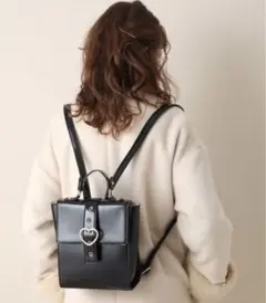 Honey Salon ハートバックルミニリュック 黒のサムネイル