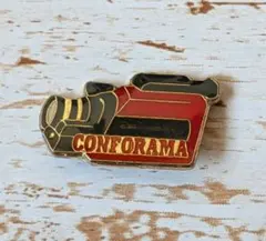 フランスビンテージ　CONFORAMA　ビデオカメラ　ピンバッジ