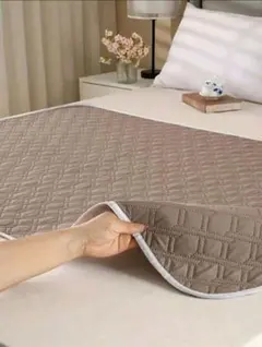 防水シーツ　2枚セット　ブラウン　介護　おねしょ　ペット　トイトレのサムネイル