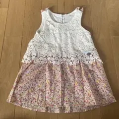 ノースリーブ花柄ワンピース 95cm