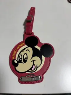 ミッキーマウス ネームタグ 赤　名前付き　さちこ