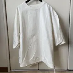 ZARA オーバーサイズ ホワイト Tシャツ　厚手　ダメージ加工　USA XL