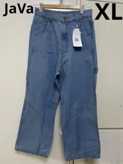 Java メンズライクペインターツイル＆ルーズデニムパンツ　ワイドデニム　XL