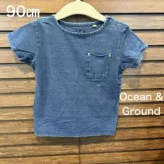 Ocean & Ground ベビーTシャツ デニム　90㎝のサムネイル