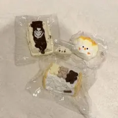 kikisquishy ミルクキャンディ泥風 3連くま　ラテアート　4点セット