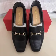 ORientalTRafficビットモチーフバブーシュローファーブラック24.5