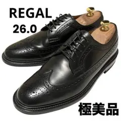 【極美品】◾️REGAL◾️ウイングチップ◾️メダリオン◾️2589◾️外羽根◾️ブラック