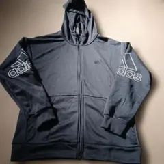 adidas ダークグレー ジャージジャケット Dサイズ