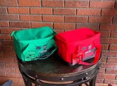 Y.¨̮♡︎様専用　【トレジョ】限定ミニ保冷バッグ（赤＆緑）2つセット