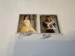 ディズニー 美女と野獣 ベル 野獣 サイン入り風コレクションカード