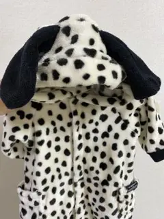 【BREEZE】美品！しっぽが可愛い☆ダルメシアン柄ロンパース 70cm