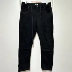 イージーパンツ 【L】体型カバー メンズ 楽々 ストレッチ 黒 パンツ