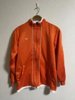 ナイキ ジャージ トラックジャケット XS オレンジ 刺繍 スウォッシュ 00s