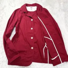 【希少カラー×美品×洗える】ダントン カバーオール ワークジャケット レッド