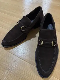 未使用に近い　GUCCI ビットローファー　スエード　ブラウン　39 1/2