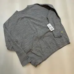 グレー Lサイズ H刺繍 長袖カットソー