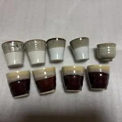 陶器製お猪口 9個セット まとめ売り