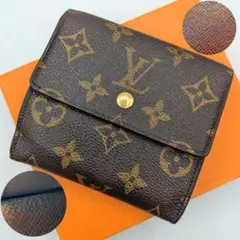 Louis Vuitton Wホック M61652 三つ折り財布 モノグラム