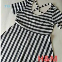 【H&Ｍ】Lサイズ　ストライプ　ワンピース
