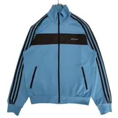 6018_1 adidas トラックジャケット ブルー/チャコールグレー 2XO