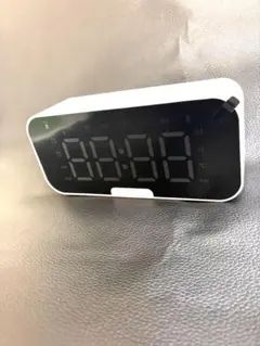 Bluetoothスピーカー LED時計 目覚まし FM 白のサムネイル