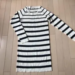 美品　earth ボーダーニットワンピ