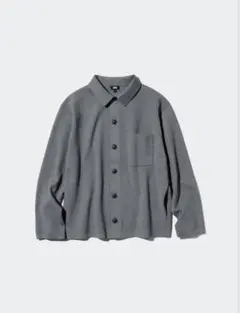 UNIQLO ユニクロ ミラノリブシャツカーディガン グレー S