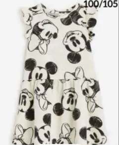 ☆新品☆H&M 肩フリルミッキー&ミニーワンピース♡♡100/105 ③
