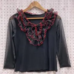 フラメンコ 社交ダンス ステージ 衣装 古着 Leirenea シアートップス