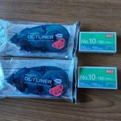 KOKUYO DOTLINER テープのり 、ホッチキス針各　2個セットのサムネイル