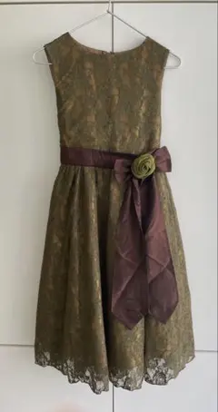 リボンベルトアンティークレースドレス　160センチ