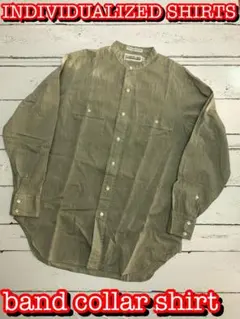INDIVIDUALIZED SHIRTS バンドカラーシャツ　アメリカ製　長袖