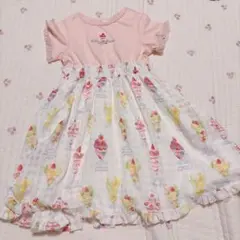 メゾピアノ　パフェ柄　ワンピース　120