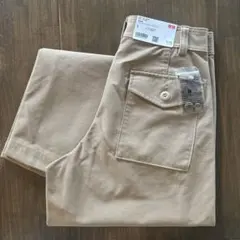 【新品未使用】ジャージーバレルレッグパンツ　UNIQLO ベージュ　S