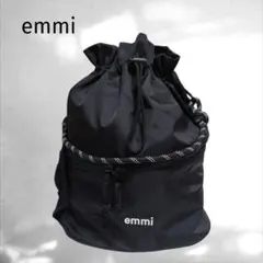 美品 emmi 撥水ロゴマルチバッグパック 3WAY リュックサック 黒のサムネイル