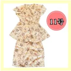 レトロ セットアップ 半袖 花柄 11号 レディース 昭和レトロ