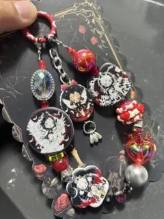 スカルパンダじゃらじゃらキーホルダー