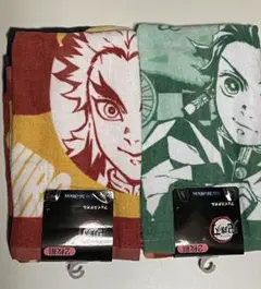 鬼滅の刃 × しまむら フェイスタオル 煉獄 杏寿郎 竈門 炭治郎
