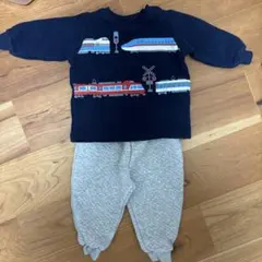 ベルメゾン　キルトパジャマ90 電車柄