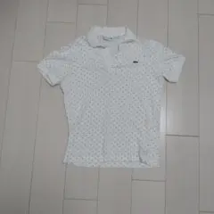 LACOSTE ポロシャツ ドット柄 ホワイト