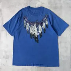 90s USA古着　ネイティブアメリカン　グラフィックTシャツ　シングルステッチのサムネイル
