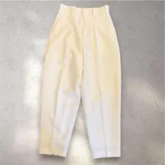 アダムエロペ　ホワイト　ワイドテーパードパンツ